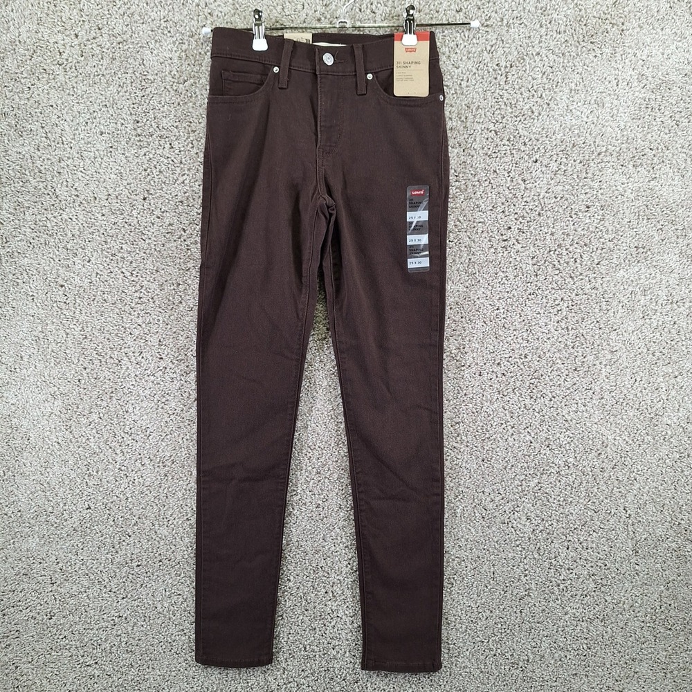 Levi Jeans Women 25 Brown 311 Shaping Skinny Tummy Slimming Mid Rise